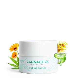 Crema Facial con CBD Hidratante y Reparadora