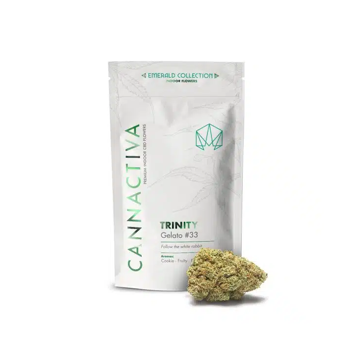 Trinity CBD Indoor (Gelato 33) – Flor Premium de la Emerald Collection | Cannactiva